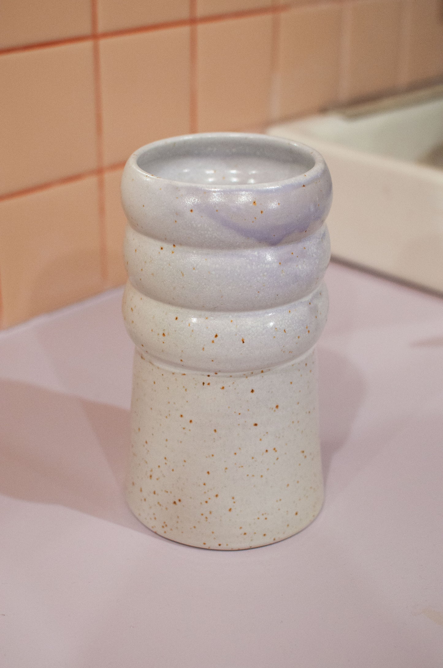 Bubble Vase L — Wit Lila