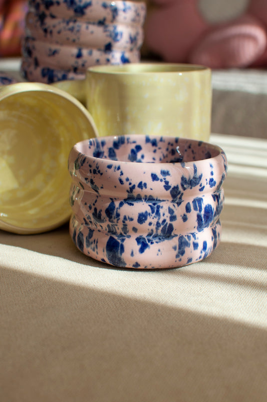 Cappuccino Mug — Spring Pink Confetti